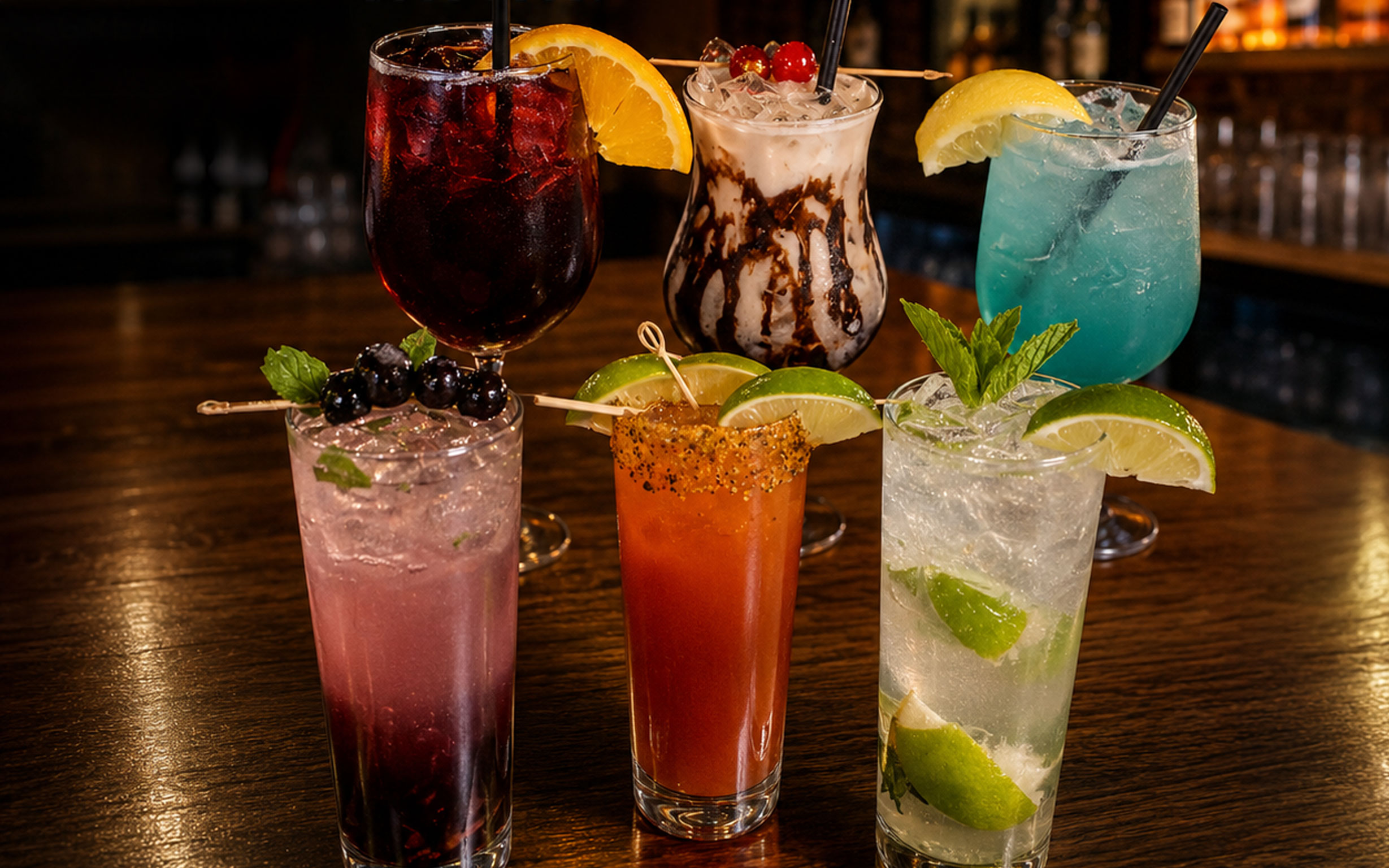 close up of alcohol bottles